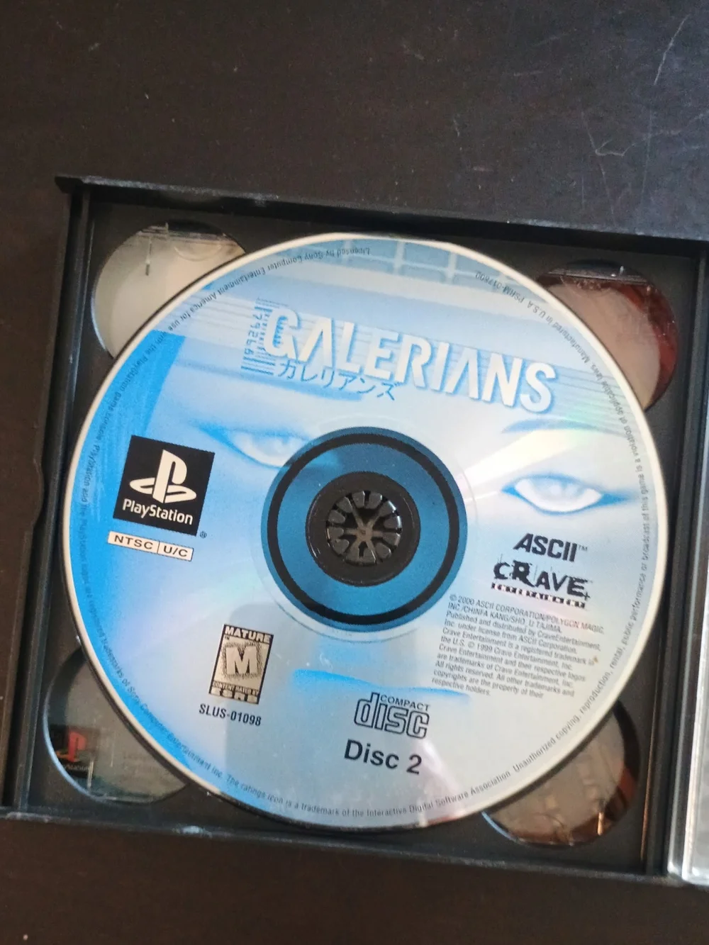 Sony PlayStation Galerians Disc with Pink and Silver Artwork